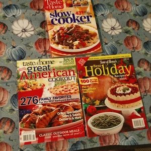 Three Taste of Home Recipe books
